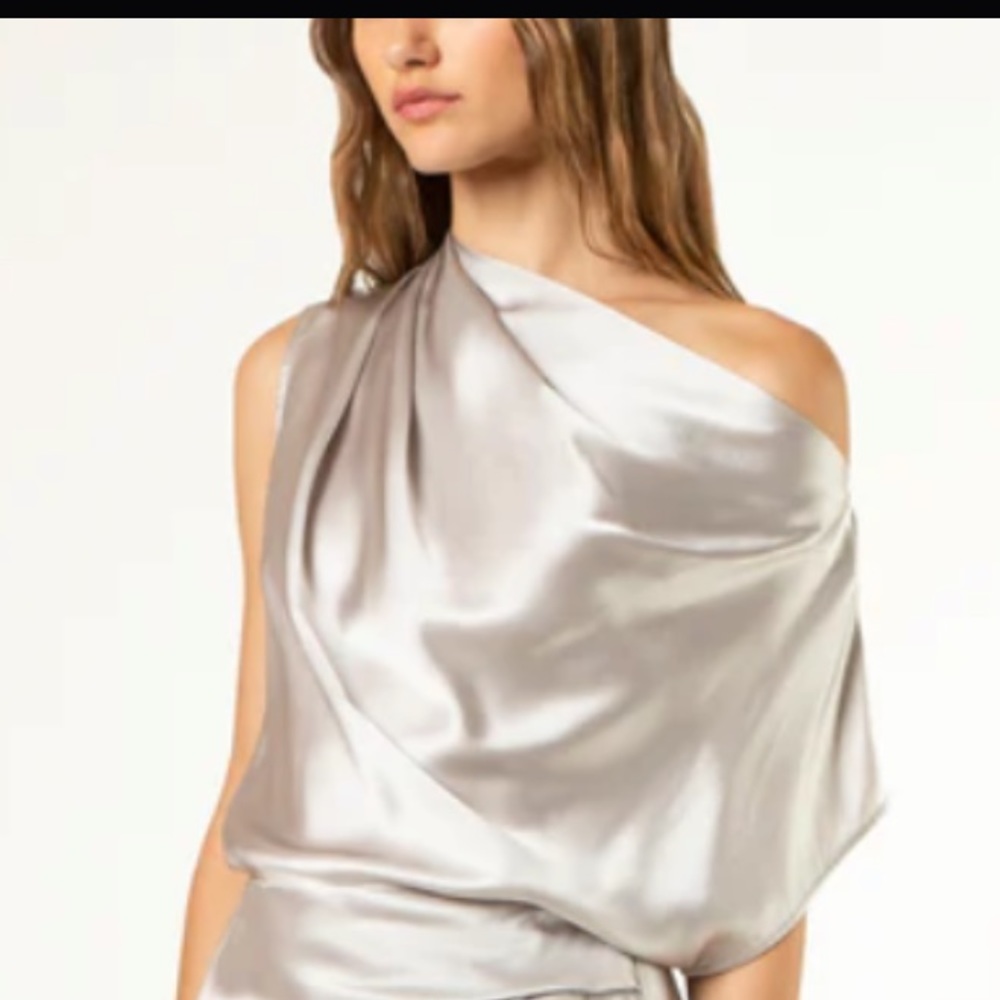 Michelle mason asymmetrical drape top